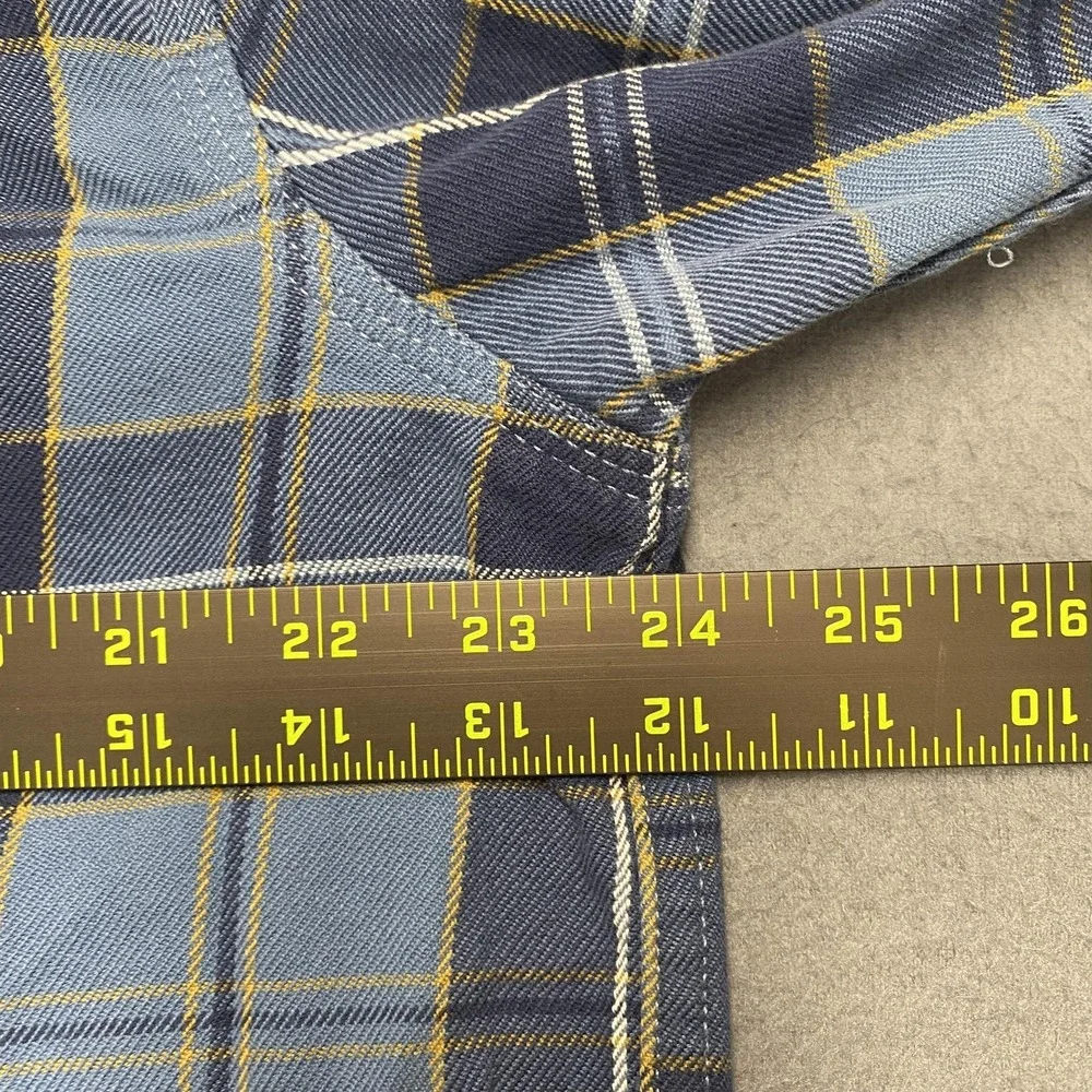 The North Face Shirt Mens Large Blue Plaid Flannel Long Sleeve Button Up Casual